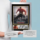 Captain America Brave New World Printed Autograph Poster – Anthony Mackie & Harrison Ford Marvel Movie Wall Art – Superhero Film Memorabilia Print
