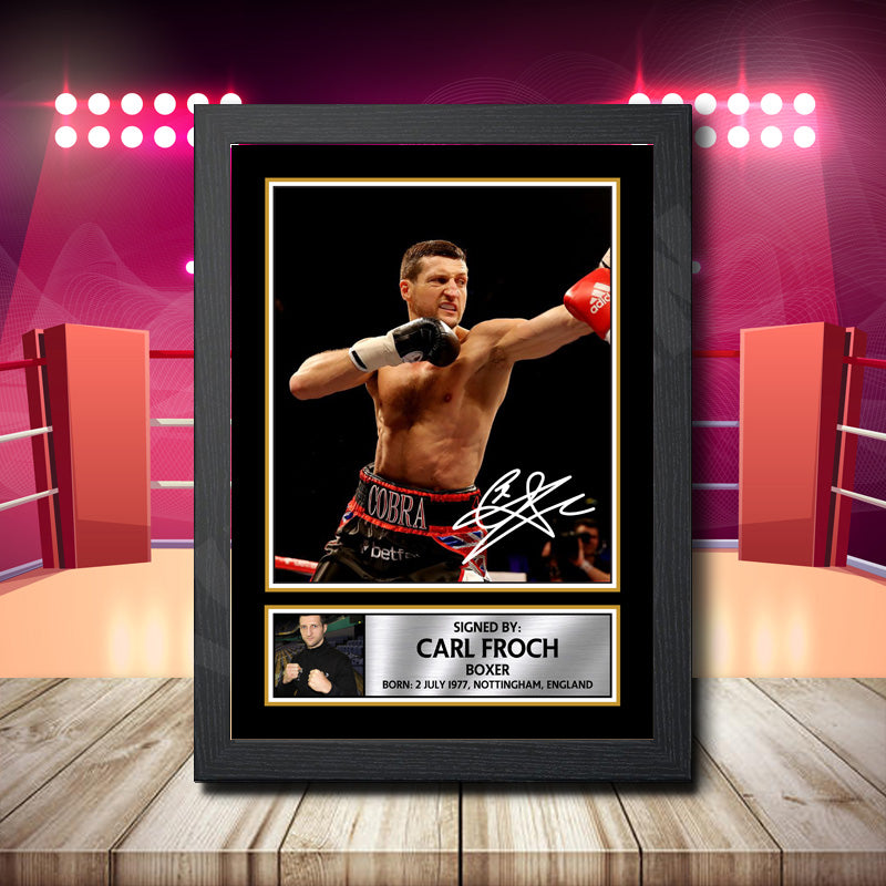 Carl Froch Printed Signature Boxing Star Poster Print Framed Wall Art Gift – Carl Froch Printed Signature Boxing Star Poster Print