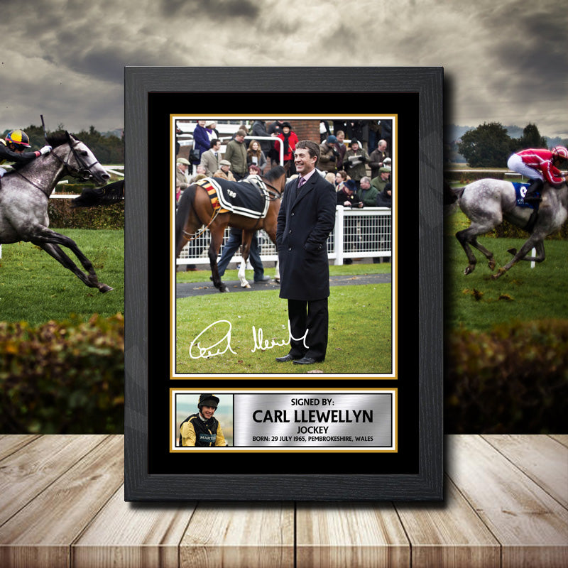 Carl Llewellyn Printed Signature Horse-Racing Star Poster Print Framed Wall Art Gift – Carl Llewellyn Printed Signature Horse-Racing Star Poster Print