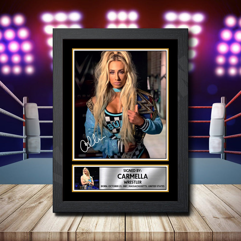 Carmella 2 Printed Signature Wwe Star Poster Print Framed Wall Art Gift – Carmella 2 Printed Signature Wwe Star Poster Print