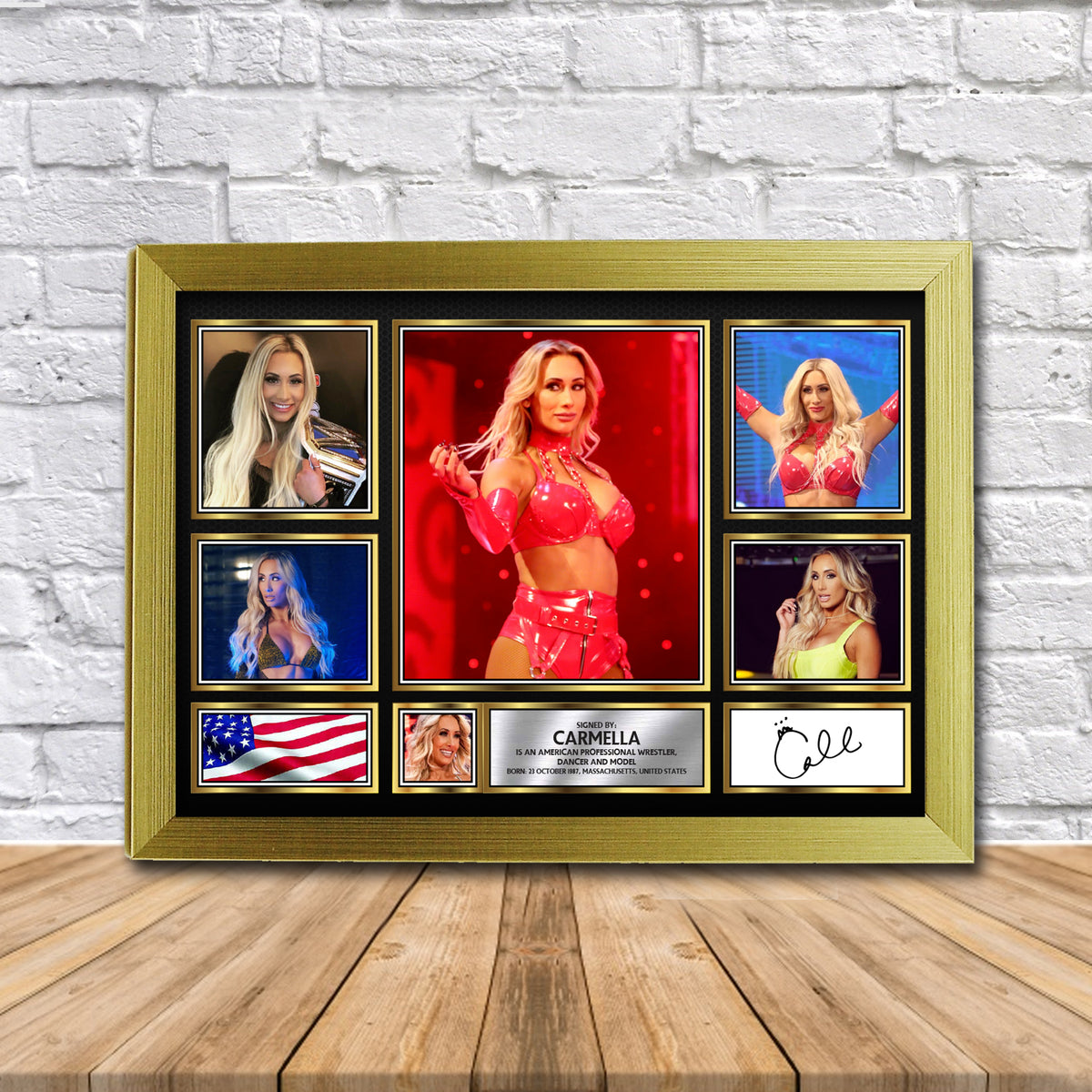 Carmella Music Gift Framed Printed Signature Star Poster Print Wall Art Gift