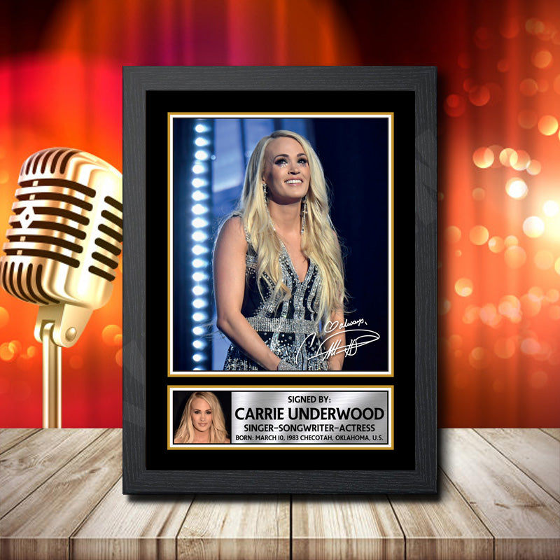 Carrie Underwood 1 – Printed Signature Music Star Print – Carrie Underwood 1
