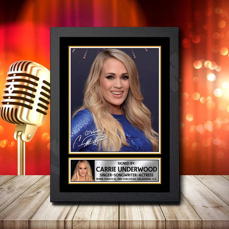 Carrie Underwood 2 – Printed Signature Music Star Print – Carrie Underwood 2