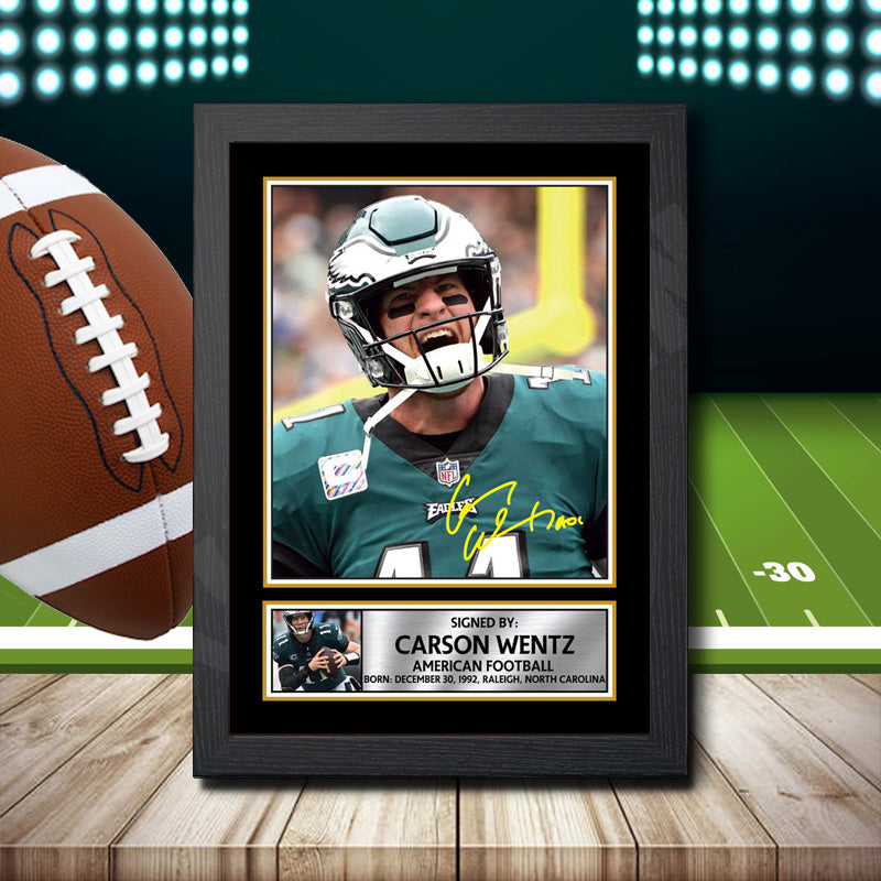 Carson Wentz 2 – Printed Signature NFL Star Print – Carson Wentz 2