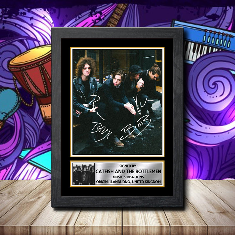Catfish And The Bottlemen 1 Printed Signature Rock-Bands Star Poster Print Framed Wall Art Gift – Catfish And The Bottlemen 1 Printed Signature Rock-Bands Star Poster Print