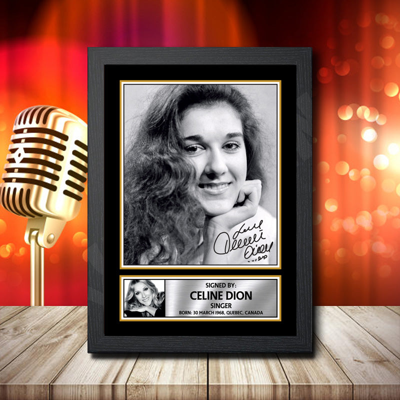 Celine Dion 2 – Printed Signature Music Star Print – Celine Dion 2