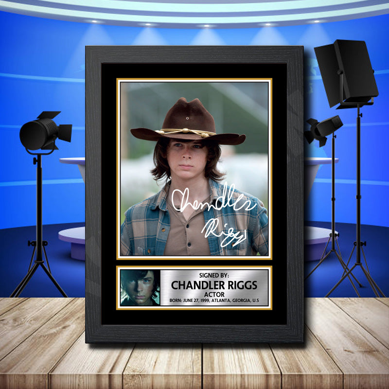 Chandler Riggs 2 Printed Signature Television Star Poster Print Framed Wall Art Gift – Chandler Riggs 2 Printed Signature Television Star Poster Print