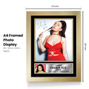 Charli XCX Portrait Printed Signed Poster Print – Glam Pop Singer Wall Art – Autograph Style Celebrity Photo – Music Memorabilia Collectible