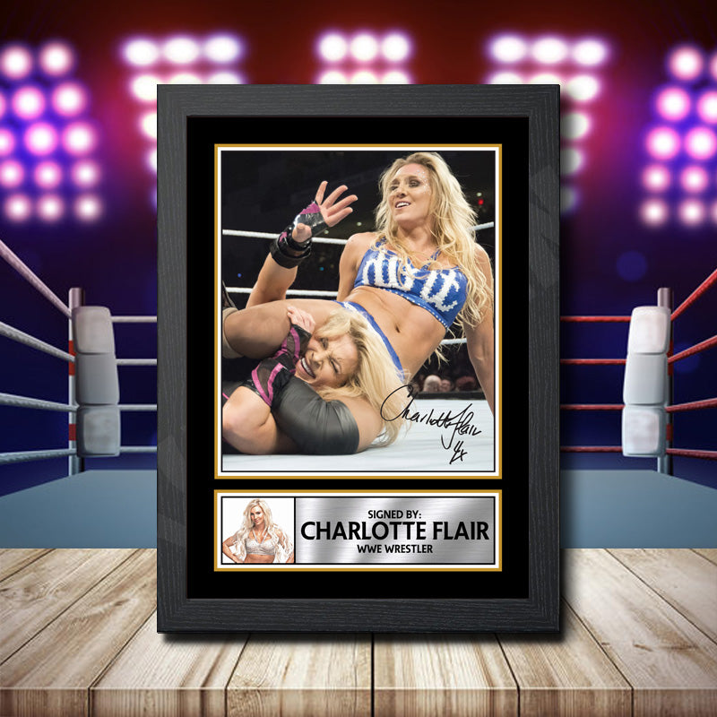 Charlotte Flair 1 Printed Signature Wwe Star Poster Print Framed Wall Art Gift – Charlotte Flair 1 Printed Signature Wwe Star Poster Print