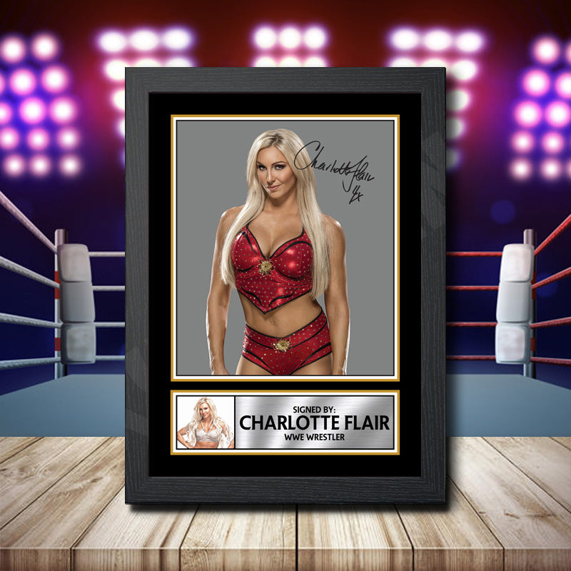 Charlotte Flair 2 Printed Signature Wwe Star Poster Print Framed Wall Art Gift – Charlotte Flair 2 Printed Signature Wwe Star Poster Print