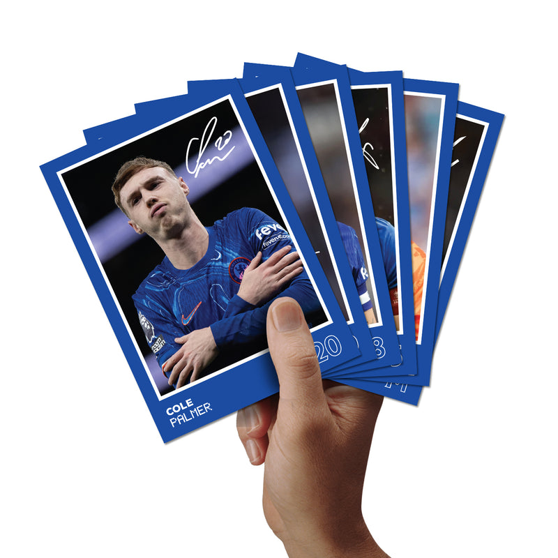 Chelsea Players SIGNED A6 Poster Pack 2 - 6 Autographed Poster Print Cards (Palmer, Sancho, Madueke, Fernandez, Sanchez, Maresca)