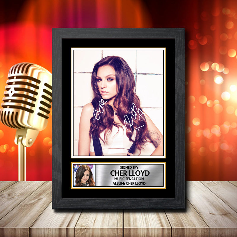 Cher Lloyd 1 Printed Signature Music Star Poster Print Framed Wall Art Gift – Cher Lloyd 1 Printed Signature Music Star Poster Print