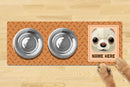 Personalised Dog Breed Dog Bowl Mat (880mm x 300mm)(2 Bowl Design) - CHIHUAHUA