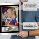 Chloe Kelly Printed Signed Poster Print – England Women’s Football Trophy Celebration Wall Art – Autograph Style Soccer Memorabilia Collectible