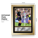 Chloe Kelly Printed Signed Poster Print – England Women’s Football Corner Flag Celebration Wall Art – Autograph Style Soccer Memorabilia Collectible