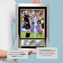 Chloe Kelly Printed Signed Poster Print – England Women’s Football Corner Flag Celebration Wall Art – Autograph Style Soccer Memorabilia Collectible
