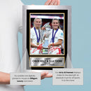 Chloe Kelly & Ella Toone Printed Signed Poster Print – England Women’s Football Champions Wall Art – Autograph Style Soccer Memorabilia Collectible