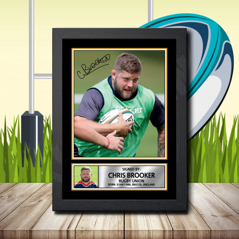 Chris Brooker 1 Printed Signature Rugby Star Poster Print Framed Wall Art Gift – Chris Brooker 1 Printed Signature Rugby Star Poster Print