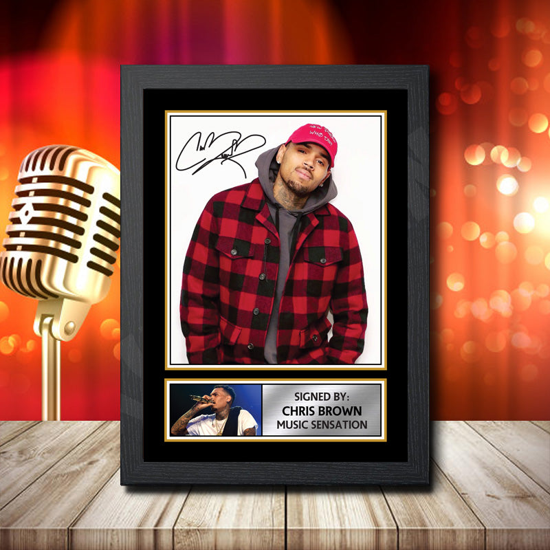 Chris Brown – Printed Signature Music Star Print – Chris Brown