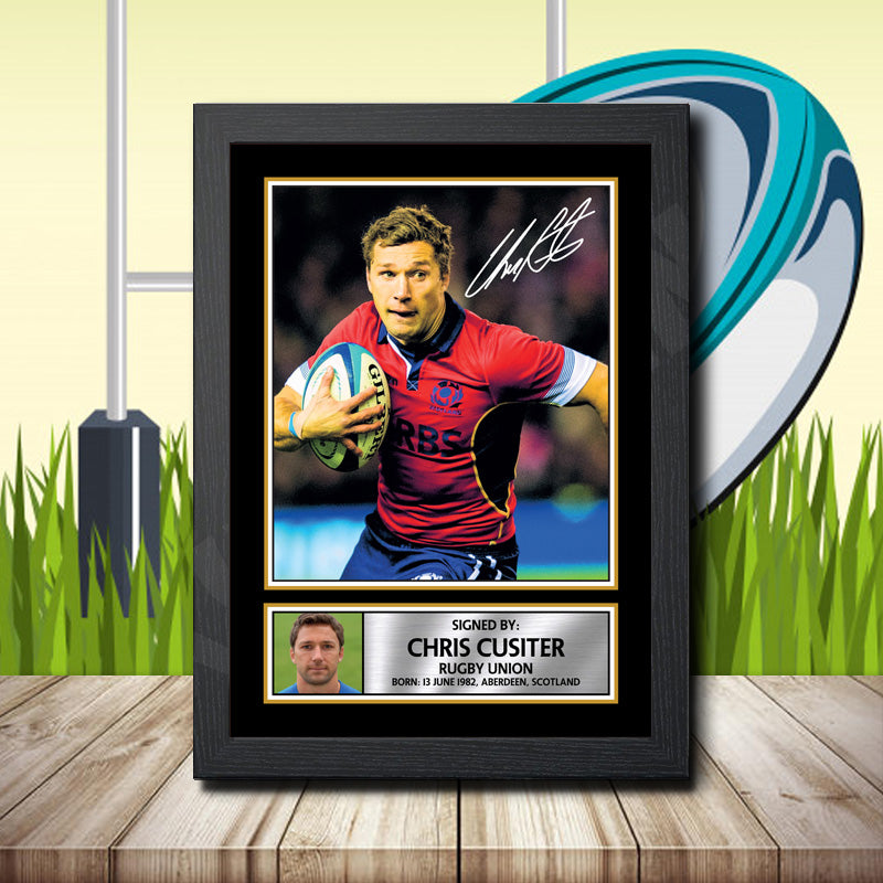 Chris Cusiter 1 Printed Signature Rugby Star Poster Print Framed Wall Art Gift – Chris Cusiter 1 Printed Signature Rugby Star Poster Print