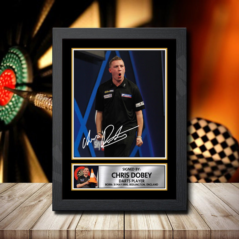 Chris Dobey 2 Printed Signature Darts Star Poster Print Framed Wall Art Gift – Chris Dobey 2 Printed Signature Darts Star Poster Print