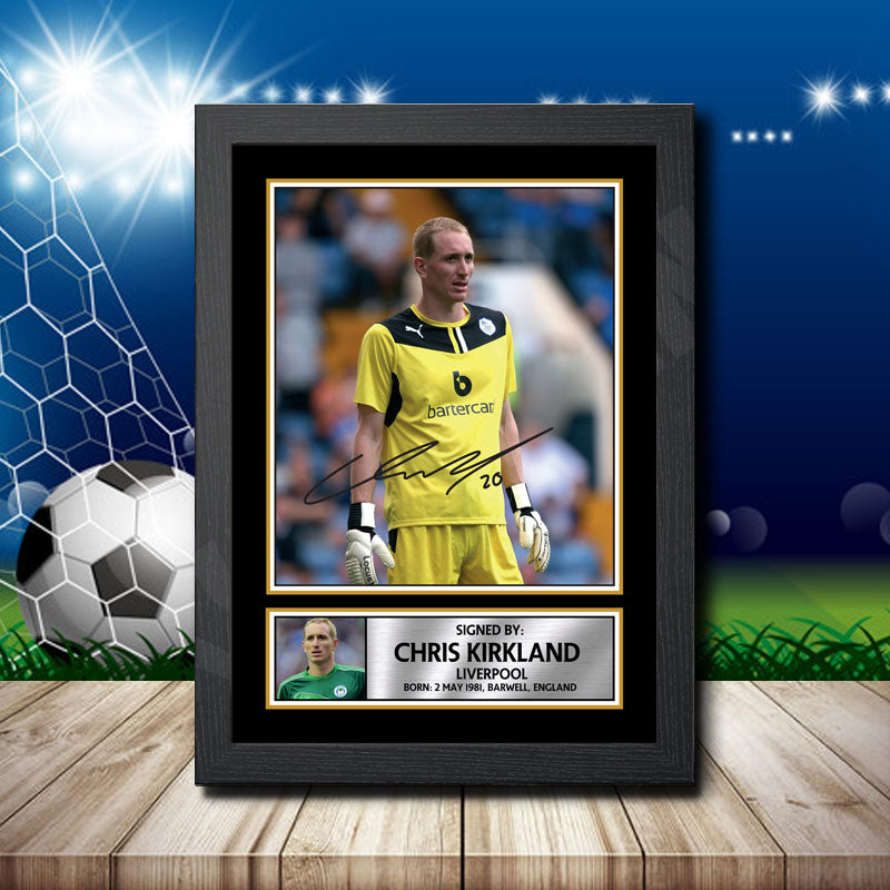 Chris Kirkland 1 Printed Signature Footballers Star Poster Print Framed Wall Art Gift – Chris Kirkland 1 Printed Signature Footballers Star Poster Print