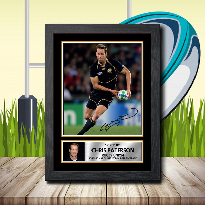 Chris Paterson 1 Printed Signature Rugby Star Poster Print Framed Wall Art Gift – Chris Paterson 1 Printed Signature Rugby Star Poster Print