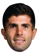 Christian Pulisic Face Mask – USA Football Player Card Face Mask, Soccer Fan Party Accessory, Sports Fancy Dress Prop, Football Supporter Gift