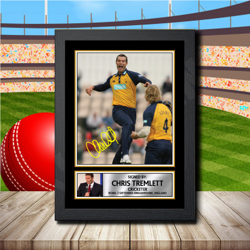 Chris Tremlett 2 Printed Signature Cricket Star Poster Print Framed Wall Art Gift – Chris Tremlett 2 Printed Signature Cricket Star Poster Print