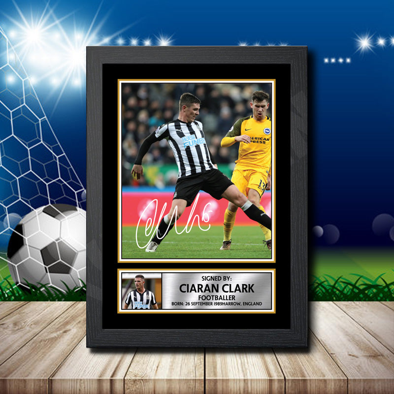 Ciaran Clark 2 Printed Signature Footballers Star Poster Print Framed Wall Art Gift – Ciaran Clark 2 Printed Signature Footballers Star Poster Print