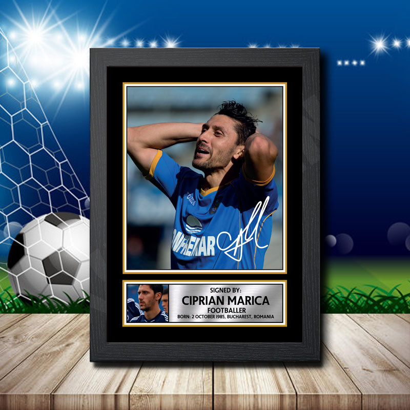 Ciprian Marica Printed Signature Footballers Star Poster Print Framed Wall Art Gift – Ciprian Marica Printed Signature Footballers Star Poster Print