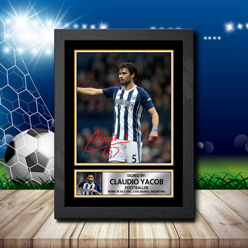 Claudio Yacob 2 Printed Signature Footballers Star Poster Print Framed Wall Art Gift – Claudio Yacob 2 Printed Signature Footballers Star Poster Print