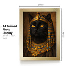 Cleopatra Cat Portrait Poster – Egyptian Queen Cat Wall Art – Ancient Egypt Cat Painting – Funny Royal Cat Decor for Home