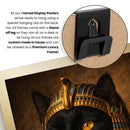 Cleopatra Cat Portrait Poster – Egyptian Queen Cat Wall Art – Ancient Egypt Cat Painting – Funny Royal Cat Decor for Home