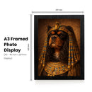 Cleopatra Dog Portrait Poster – Egyptian Queen Dog Wall Art – Ancient Egypt Royal Pet Painting – Funny Cavalier Dog Decor