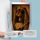 Cleopatra Dog Portrait Poster – Egyptian Queen Dog Wall Art – Ancient Egypt Royal Pet Painting – Funny Cavalier Dog Decor