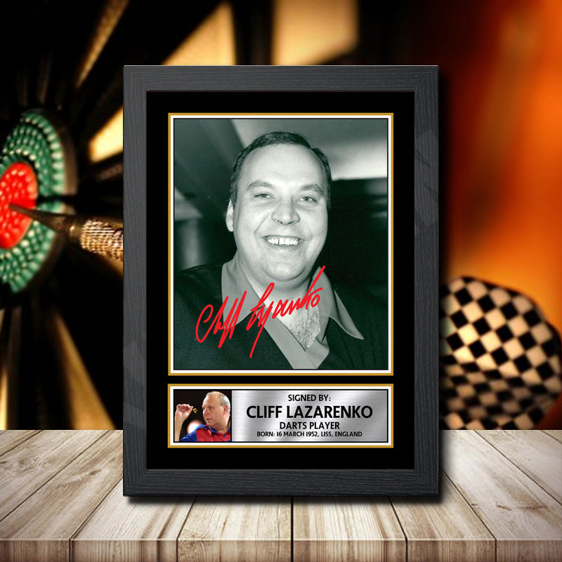 Cliff Lazarenko 2 Printed Signature Darts Star Poster Print Framed Wall Art Gift – Cliff Lazarenko 2 Printed Signature Darts Star Poster Print