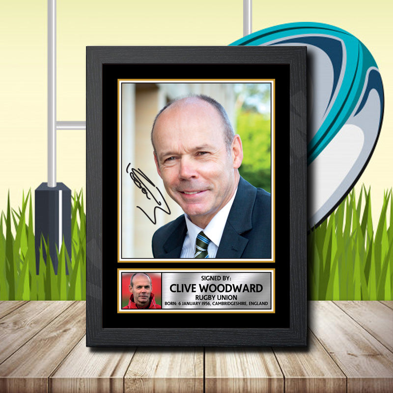Clive Woodward 2 Printed Signature Rugby Star Poster Print Framed Wall Art Gift – Clive Woodward 2 Printed Signature Rugby Star Poster Print
