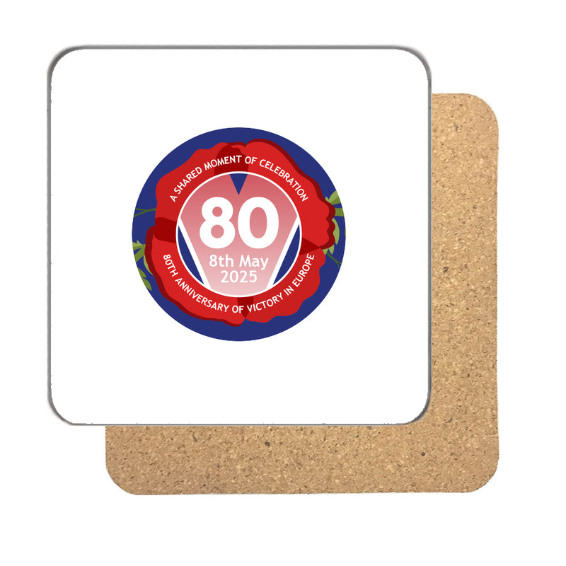 VE Day 80th Anniversary Drinks Coaster Design 6 (Standard) - Special Edition