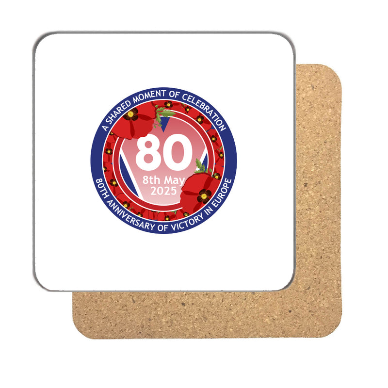 VE Day 80th Anniversary Drinks Coaster Design 7 (Standard) - Special Edition