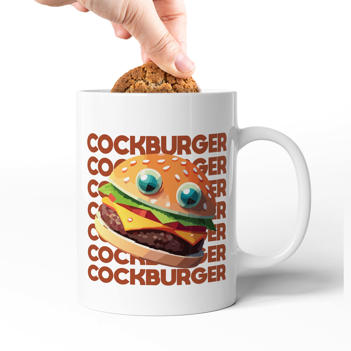 Rude Swear Word Printed Mug Design - C*CKBURGER 3 Colours