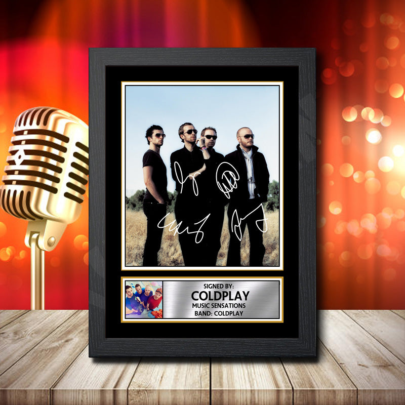 Coldplay 1 Printed Signature Music Star Poster Print Framed Wall Art Gift – Coldplay 1 Printed Signature Music Star Poster Print