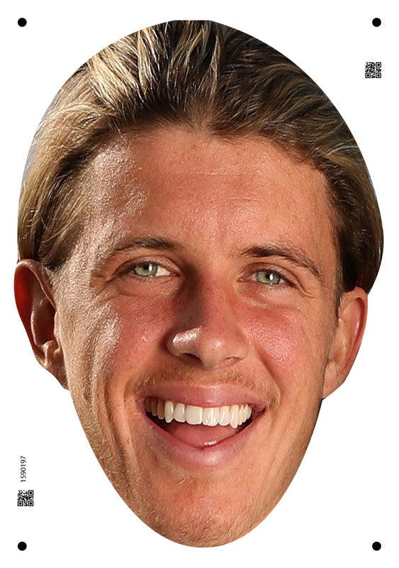 Conor Gallagher England Euros 2024 Celebrity Face Mask Fancy Dress - High-Quality Cardboard Masks for Any Occasion