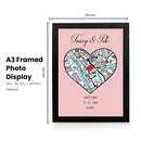 Personalised Valentines Coordinates Fist Met Print Poster Design 2 - Wedding Anniversary, Valentines Gift