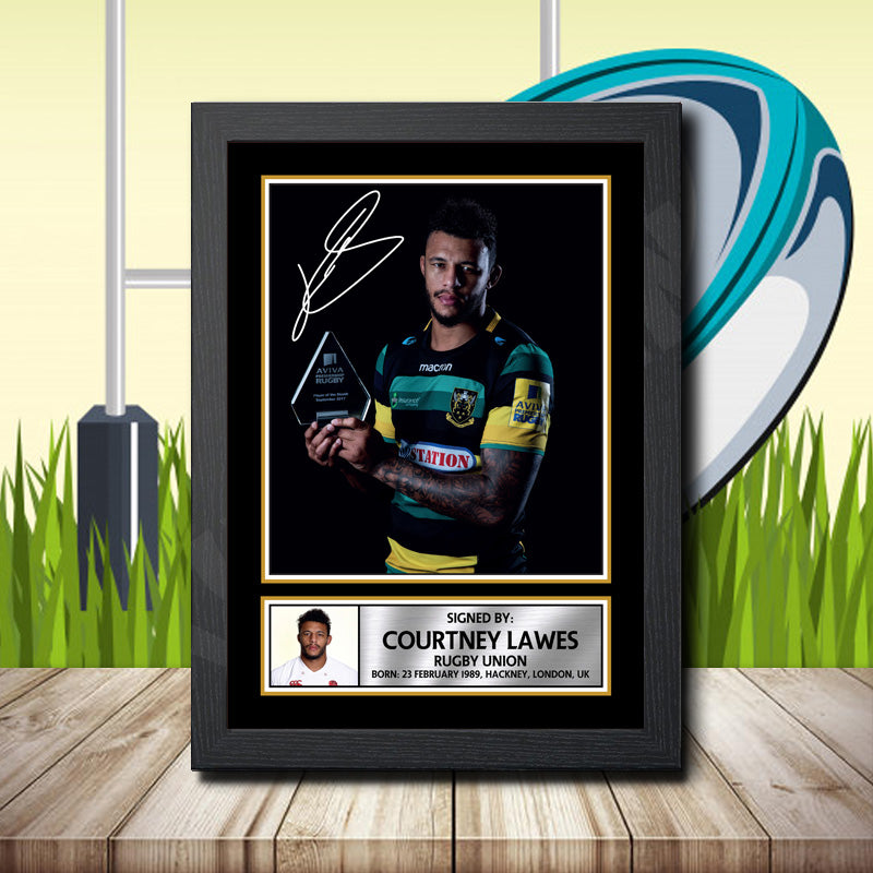 Courtney Lawes 2 Printed Signature Rugby Star Poster Print Framed Wall Art Gift – Courtney Lawes 2 Printed Signature Rugby Star Poster Print