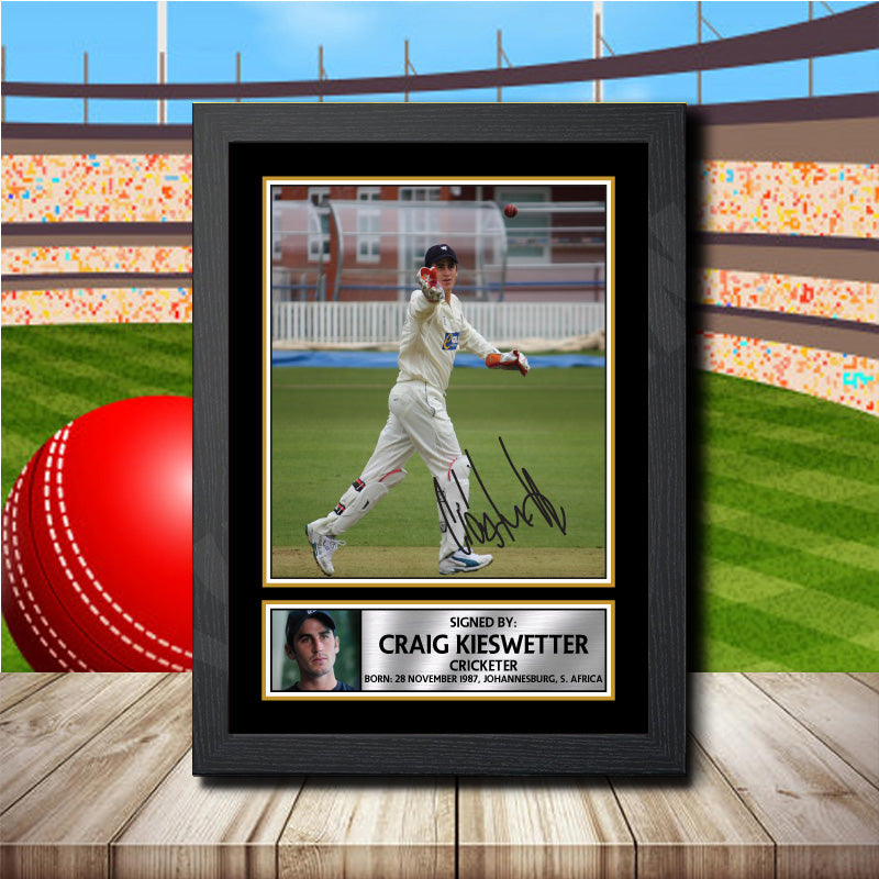 Craig Kieswetter 2 Printed Signature Cricket Star Poster Print Framed Wall Art Gift – Craig Kieswetter 2 Printed Signature Cricket Star Poster Print