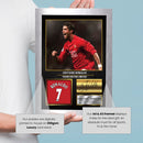 Cristiano Ronaldo Manchester United Signed Poster Print – Football Wall Art – Printed Autograph Soccer Memorabilia – Premier League Fan Gift & Sports Bedroom Decor