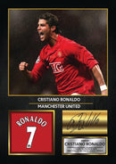 Cristiano Ronaldo Manchester United Signed Poster Print – Football Wall Art – Printed Autograph Soccer Memorabilia – Premier League Fan Gift & Sports Bedroom Decor