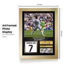 Cristiano Ronaldo Real Madrid Signed Poster Print – Football Wall Art – Printed Autograph Soccer Memorabilia – Real Madrid Fan Gift & Sports Bedroom Decor
