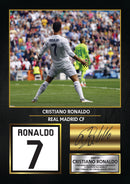 Cristiano Ronaldo Real Madrid Signed Poster Print – Football Wall Art – Printed Autograph Soccer Memorabilia – Real Madrid Fan Gift & Sports Bedroom Decor